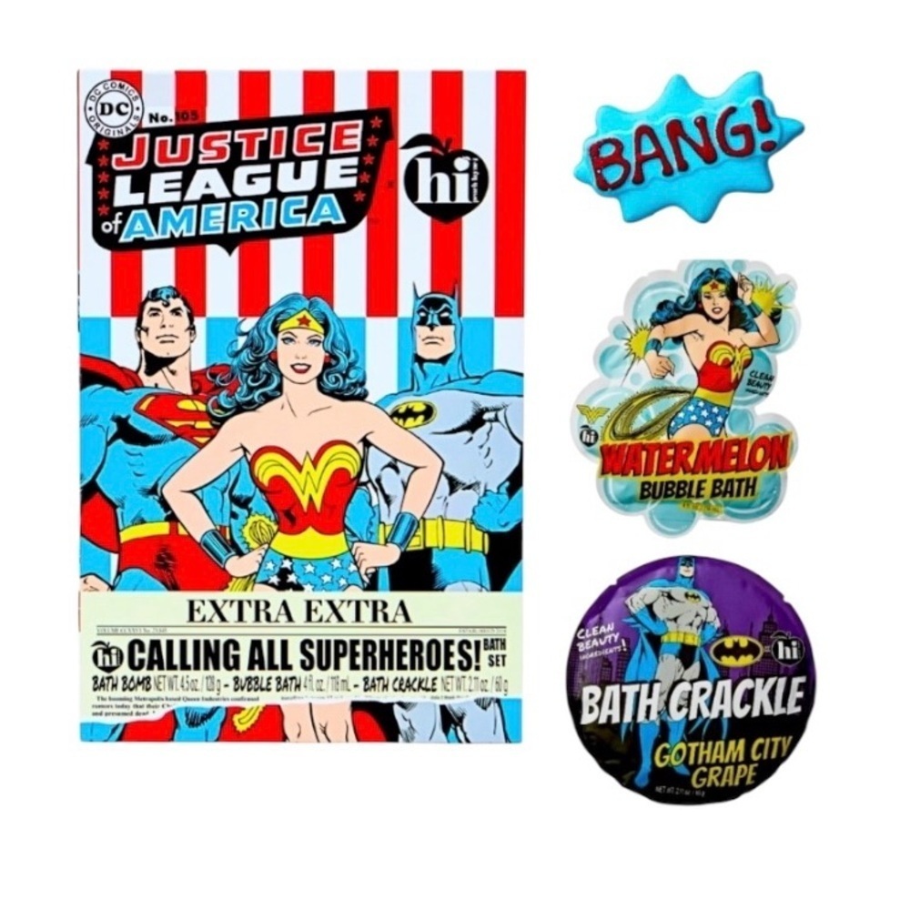 NWT-DC JUSTICE LEAGUE AMERICA-BATH SET